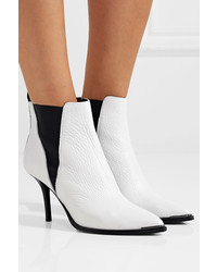 Acne Studios Jemma Textured Leather Ankle Boots White