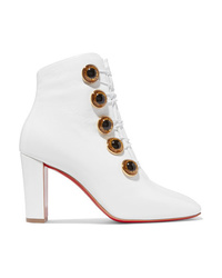 Christian Louboutin Lady See 85 Patent Textured Leather Ankle Boots