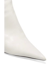 Balenciaga Leather Ankle Boots White