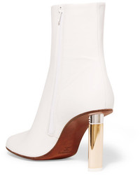 Vetements Leather Ankle Boots White