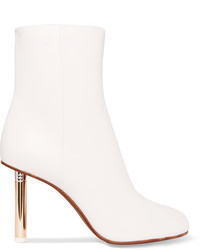 Vetements Leather Ankle Boots White