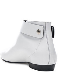 Isabel Marant Leather Rilows Ankle Boots In White