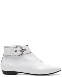 Isabel Marant Leather Rilows Ankle Boots In White