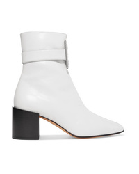 Givenchy Logo Embellished Two Tone Leather Ankle Boots