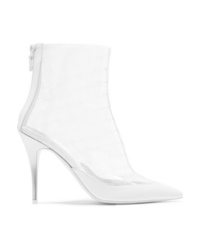 Stella McCartney Logo Perforated Pu And Faux Leather Ankle Boots