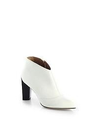 Marc by Marc Jacobs Angles Leather Ankle Boots White