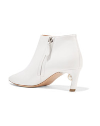 Nicholas Kirkwood Mira Faux Pearl Embellished Leather Ankle Boots