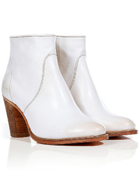 NDC Ndc White Antiqued Leather Ness Parma Softy Ankle Boots