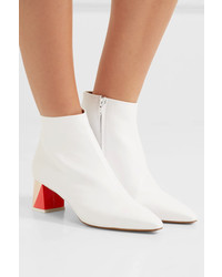 Neous Leather Ankle Boots White