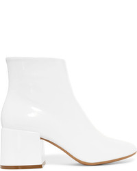 MM6 MAISON MARGIELA Patent Leather Ankle Boots White