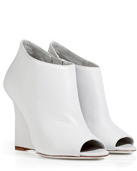 Burberry Shoes Accessories Leather Peep Toe Ankle Boots