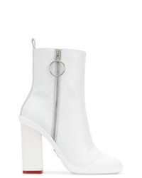 Off-White Side Zip Heeled Boots