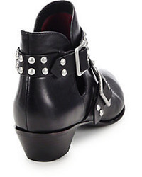 Marc by Marc Jacobs True Rebel Carroll Studded Leather Ankle Boots