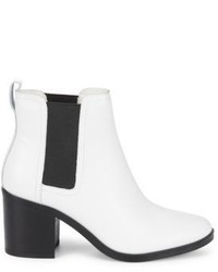 Steve Madden Westin Stack Heel Leather Ankle Boots