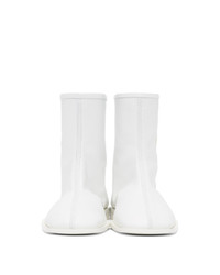 Acne Studios White Berta Ankle Boots