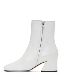 Dorateymur White Leather Nizip Boots