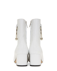 Dorateymur White Leather Nizip Boots