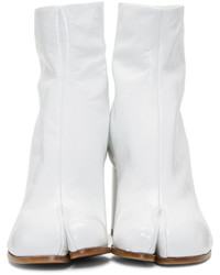 Maison Margiela White Patent Tabi Boots
