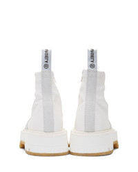 MM6 MAISON MARGIELA White Pull On Ankle Boots