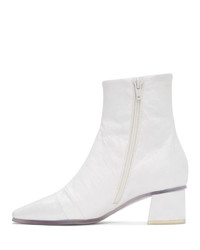MM6 MAISON MARGIELA White Transparent Sole Ankle Boots