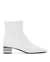 Balenciaga White Typo 40mm Boots