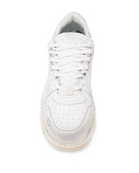 White Premiata Drake Lace Up Sneakers