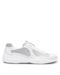 Prada Leather And Technical Fabric Sneakers