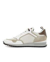 Dunhill Off White And Beige Radial Runner Sneakers