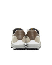 Dunhill Off White And Beige Radial Runner Sneakers