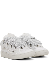 Lanvin White Curb Slip On Sneakers