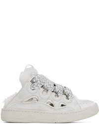 Lanvin White Curb Slip On Sneakers