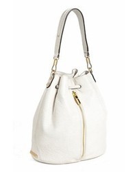 White Leather Backpack