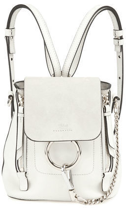 chloe faye backpack white