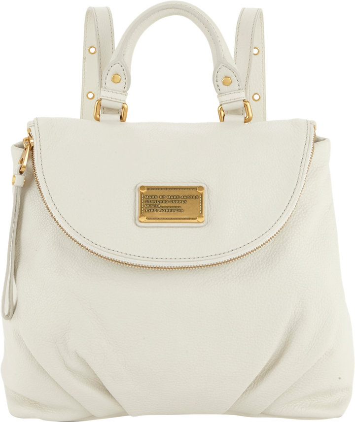 Marc By Marc Jacobs M0006603 Women's Leather Backpack Off-white