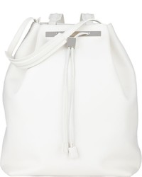 The Row Drawstring Backpack White
