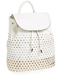 Expressions Nyc Perforated Faux Leather Backpack