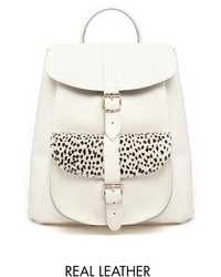 Grafea Wild At Heart Leather Backpack White Wdalmation