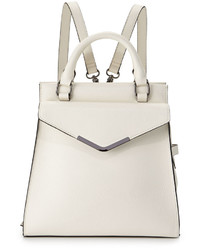 Neiman Marcus Isla Faux Leather Backpack White