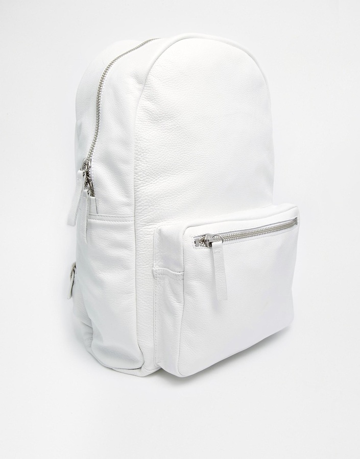 White leather rucksack hot sale