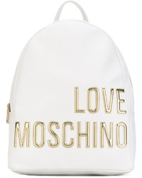 Love Moschino Metallic Logo Backpack