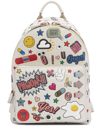 Anya Hindmarch Off White All Over Stickers Mini Backpack