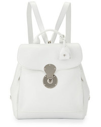 Ralph Lauren Ricky Calf Leather Backpack White
