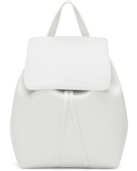 Mansur Gavriel White Leather Mini Backpack