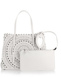 Alaia Alaa White Leather Cut Out Flower Detail Bag