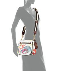 Marc Jacobs Collage Leather Saddle Bag Off White