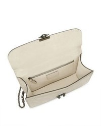 Valentino Medium Lock Leather Shoulder Bag