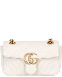 Gucci Mini Gg Marmont 20 Leather Shoulder Bag