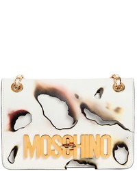 Moschino Medium Logo Lettering Burned Leather Bag