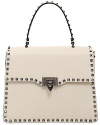Valentino Rockstud Leather Top Handle Bag