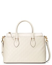 Gucci Small Top Handle Signature Leather Satchel